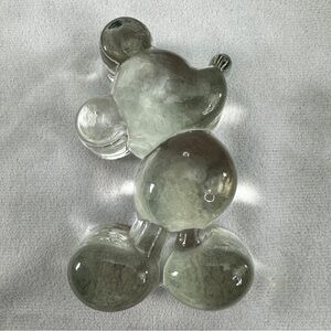 Disney Mickey Mouse Paperweight Glass Collective Figurine Clear Collector